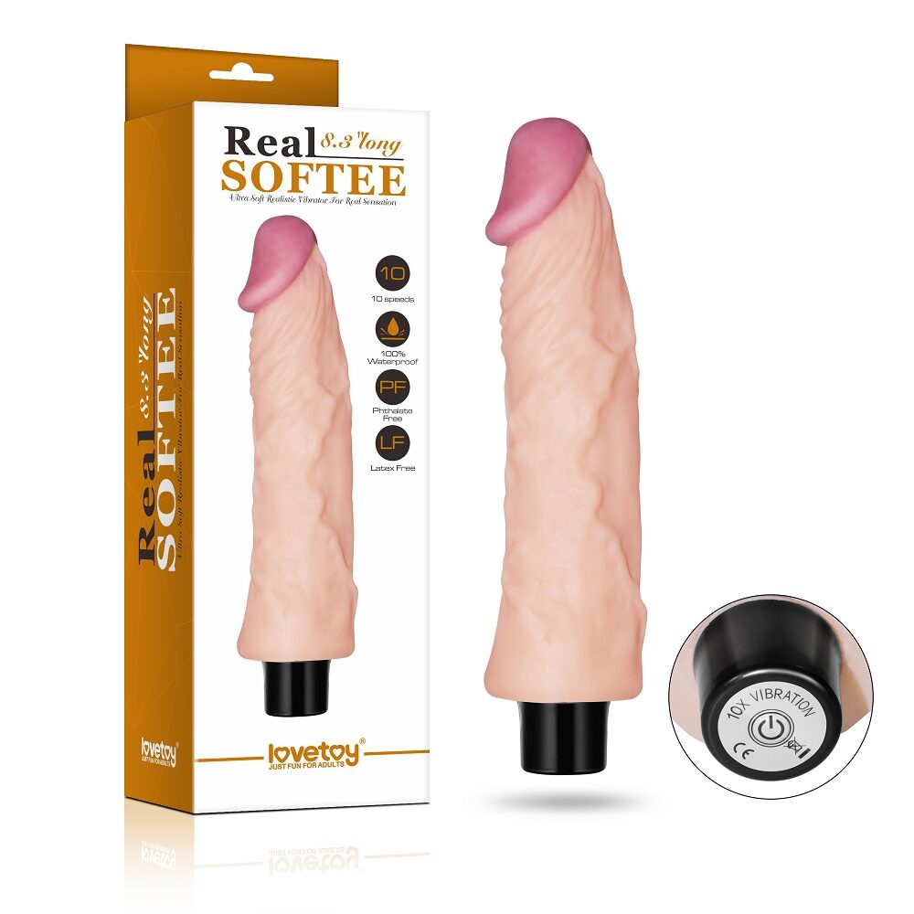 Consolador Vibrador REAL SOFTEE De 20CM
