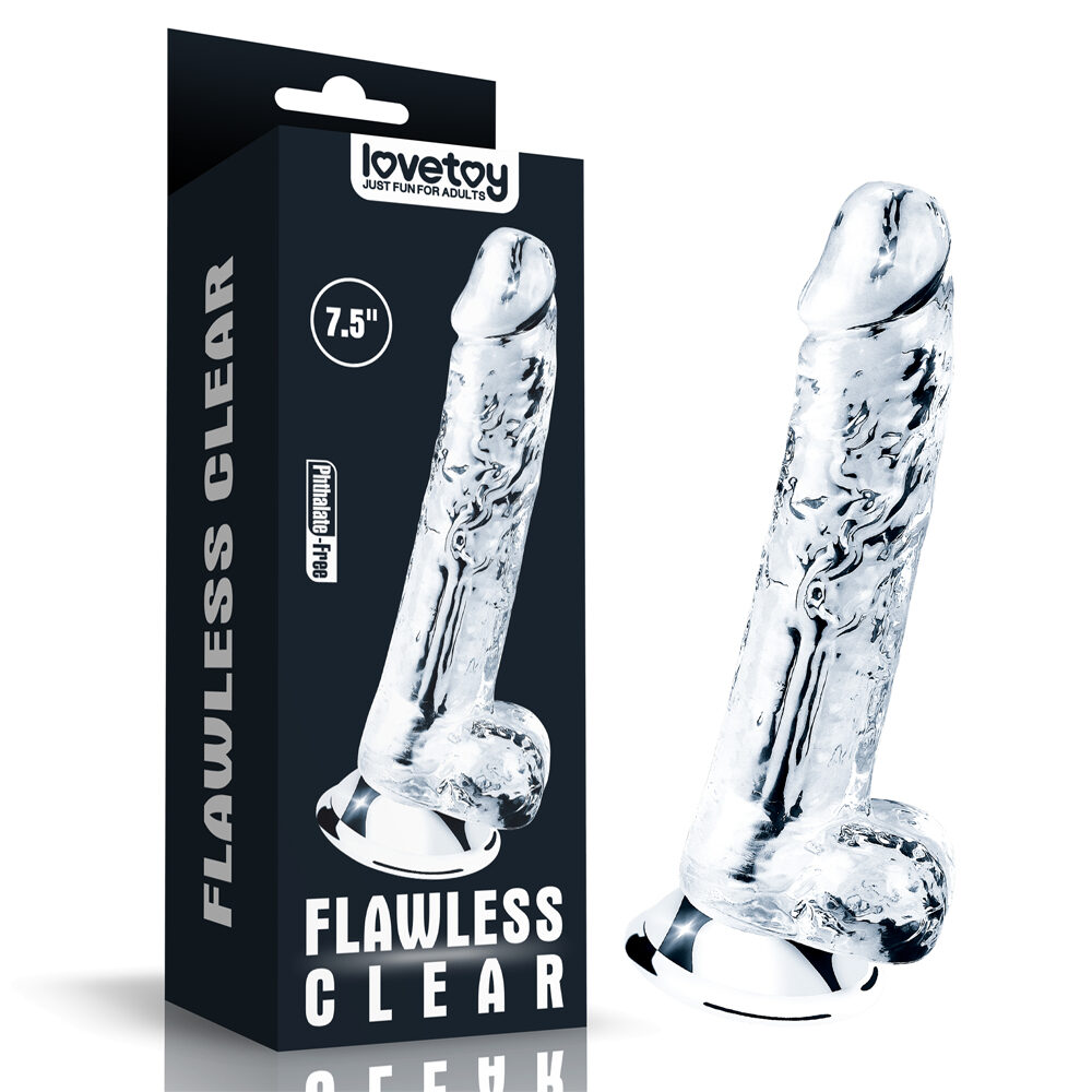 Flawless Clear Consolador De 19 CM