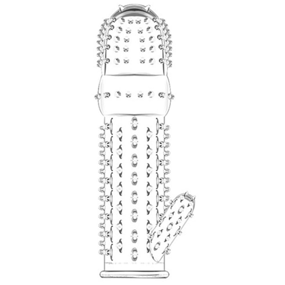 Funda para penes Cactus Con Estimulador De Clitoris