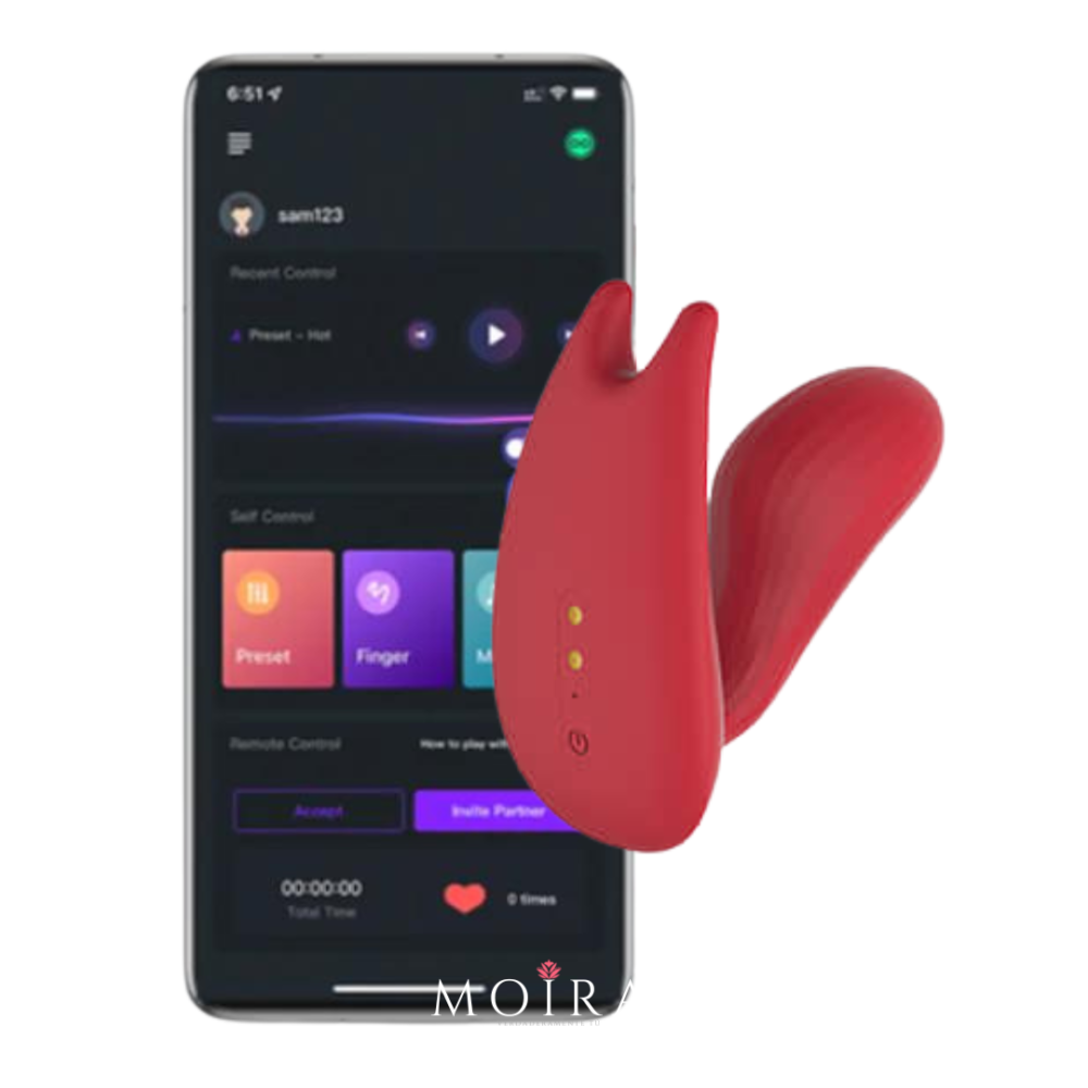 Magic Umi Vibrador Dual con estimulador vaginal y clítoris con APP