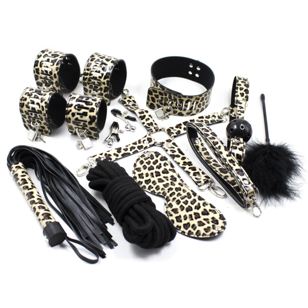 Kit Masoquista Leopardo (11 Piezas)